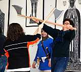 Viking combat workshop at Higgins Armory Museum