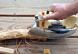 waxing the skates