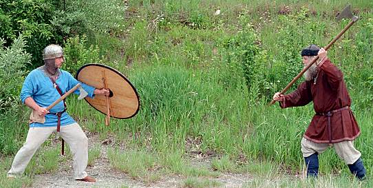 Viking axe combat sequence