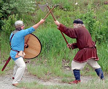 Viking axe combat sequence