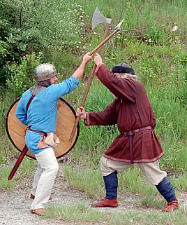 Viking axe combat sequence