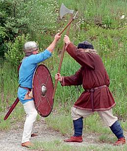 Viking axe combat sequence