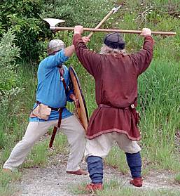 Viking axe combat sequence