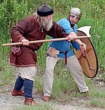 Viking axe combat sequence