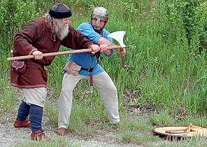 Viking axe combat sequence