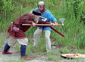 Viking axe combat sequence