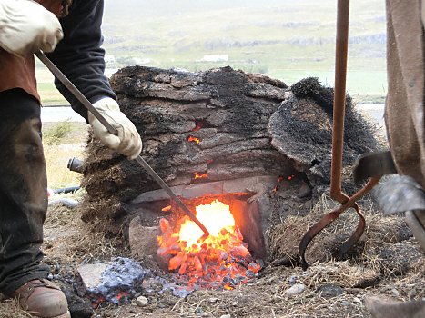 smelting furnace at iron festival