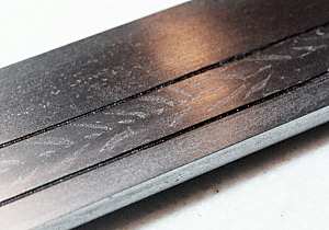 sax blade reproduction showing pattern welding