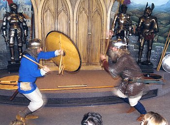 axe demo at Higgins Armory Museum