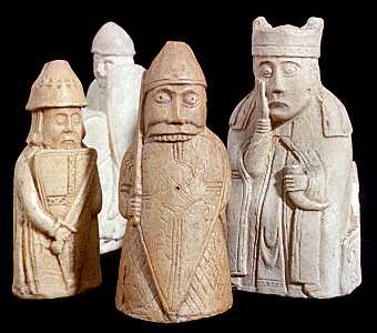 Some of the Lewis chess pieces.