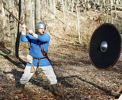 Viking Round Shield, Fully Functional Battle Shield Replica with Ancient  look, D. 80 cm.